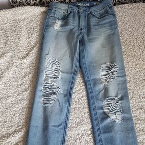 Vintage reunion distressed jeans